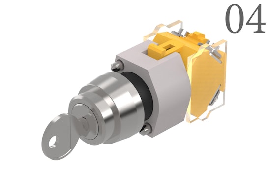 Series 04 Keylock switch with silver keylock (BR04_KS_01)