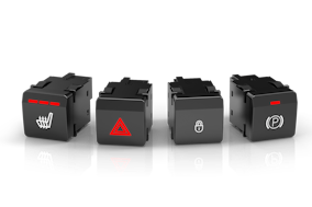 09系列通用开关，4个按钮配有4种不同符号