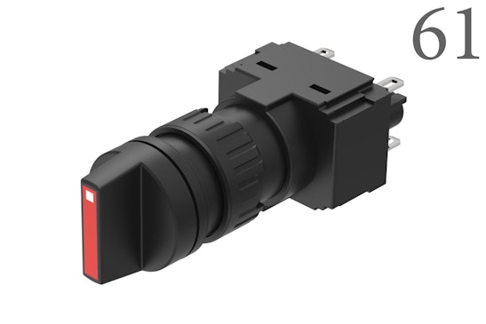 Series 61 Selector switch with red thight lens (BR61_KS_01)