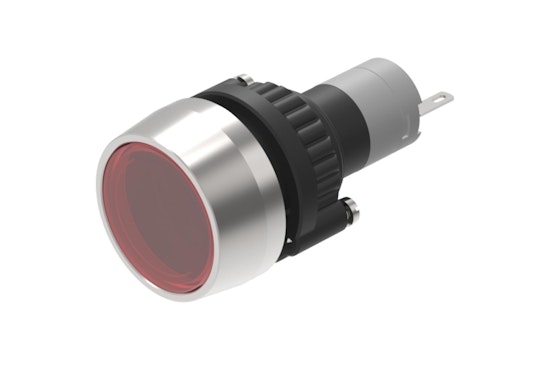 Series 14 Push button with round red lens (HMI Series) (BR14_KS_01)