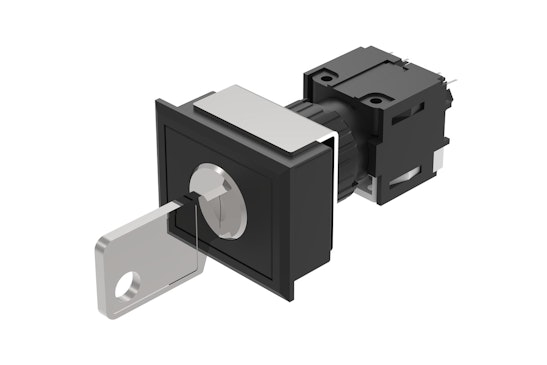 Series 71 Keylock switch with silver keylock in it (HMI Series) (BR71_KS_01)