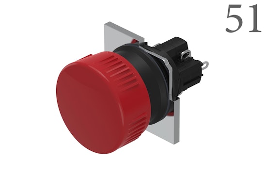 Series 51 Mushroom-head push button with round red lens (BR51_KS_01_00036)