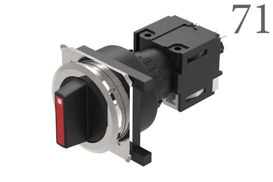 Series 71 Selector switch with red lens (BR71_KS_01)