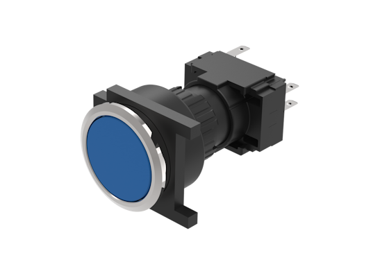 Series 61 Illuminated push button blue lens (HMI Series) (BR61_KS_01_00048)