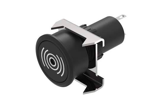 Series 61 Buzzer, black with grey sound symbol (HMI Series) (BR61_KS_01)