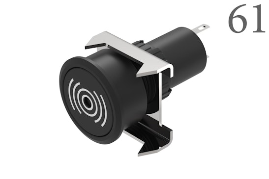 Series 61 Buzzer black with grey symbol (BR61_KS_01)
