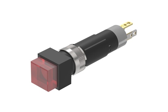 Series 19 Illuminated push button, red mini lens (HMI Series) (BR19_KS_01_00008)