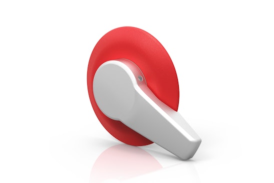 Series 56 Lever Switch round red button with white lever switch (BR56_KS_01_00052)