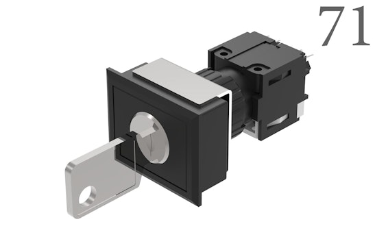 Series 71 Keylock switch with silver keylock (BR71_KS_01)