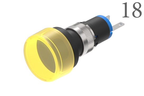 Series 18 Indicator with yellow lens (BR18_KS_01)