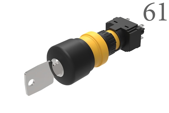 Series 61 Stop switch, with silver keylock (BR61_KS_01_00069)