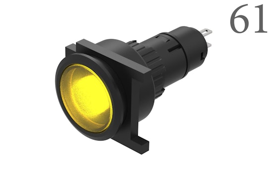 Series 61 Indicator with yellow round lens (BR61_KS_01)