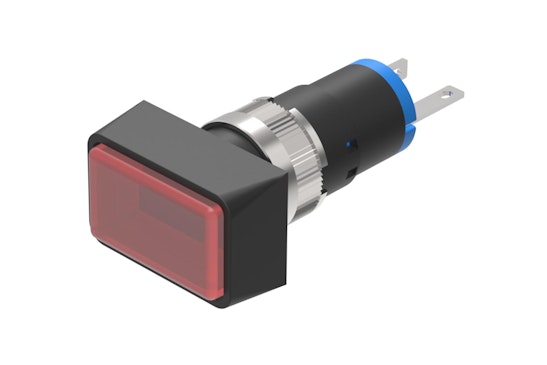 Series 18 Push button with red lens (HMI Series) (BR18_KS_01)