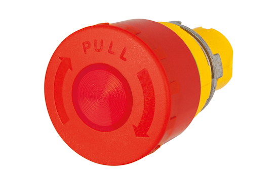 Baureihe 46 Ausgeleuchtete Stopp Taste, rot