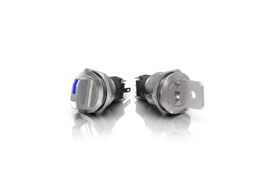 Illuminated selector switches and durable keylock switches