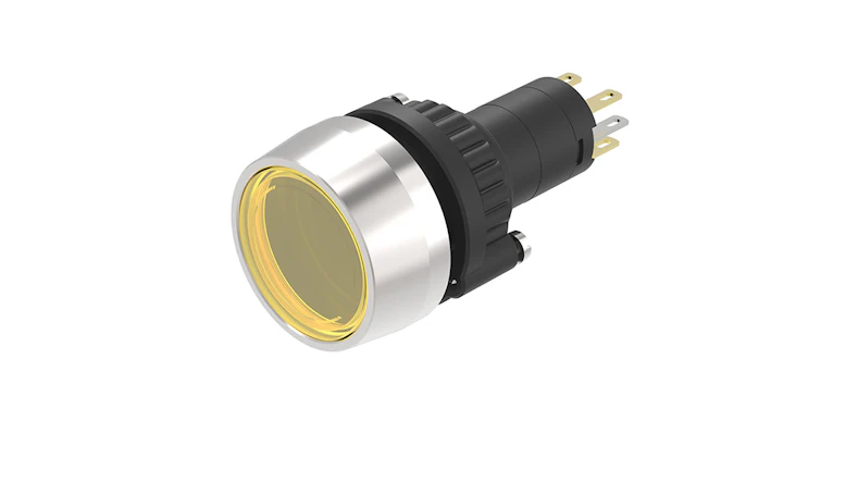Illuminated push button, yellow lens Linklet 16:9