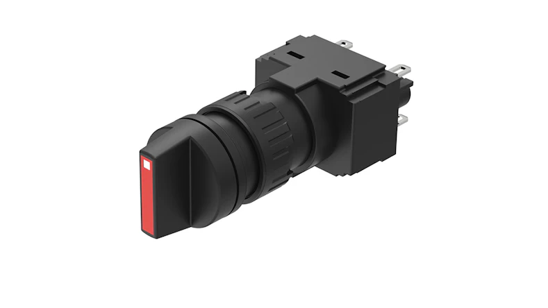 Selector switch black with red bar