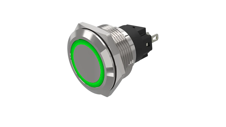 Indicator silver with green ring