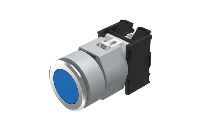 Push button, blue lens Linklet 16:9
