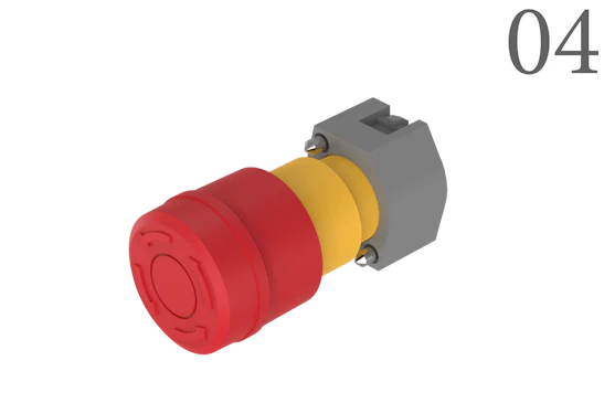 Serie 04 Pulsante per arresto d’emergenza, rosso (BR04_KS_01)