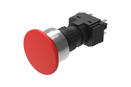 Series 61 Mushroom-head push button, round red lens (HMI Series) (BR61_KS_01)