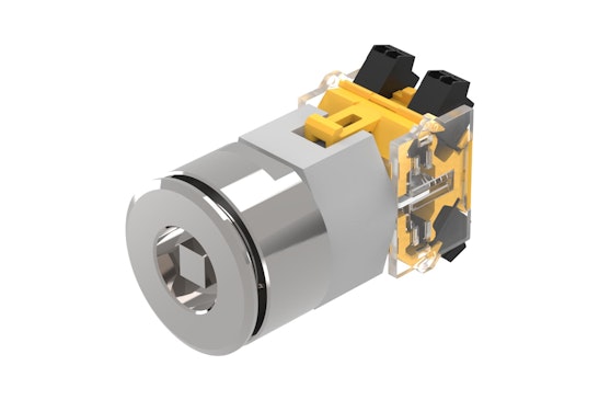 Series 04 Key insert switch in silver where you can put the key inside (HMI Series) (BR04_KS_01)