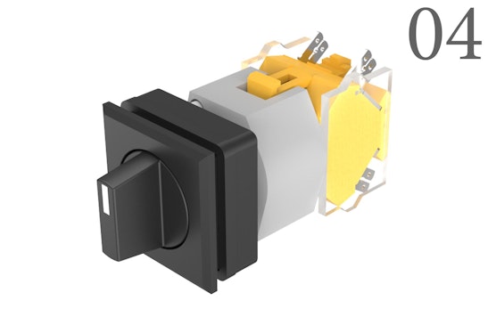Series 04 Selector switch, with black and white selector lens (BR04_KS_01)
