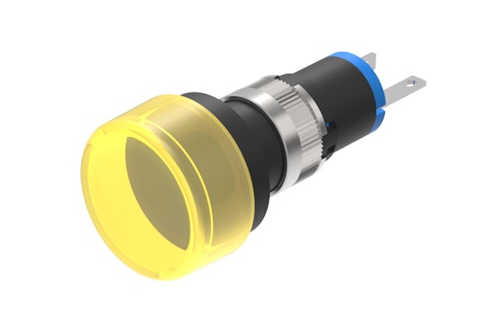 Series 18 Indicator with yellow round lens (HMI Series) (BR18_KS_01)