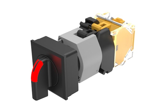 Series 04 Illuminated selector switch, red lens (HMI Series) (BR04_KS_01)