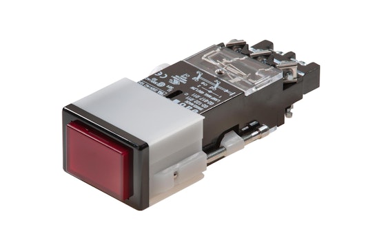 Series 02 Illuminated push button red lens (HMI Series) (BR02_PB_01)