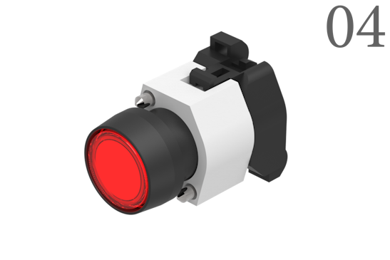 Series 04 Indicator, red round lens (BR04_KS_01)