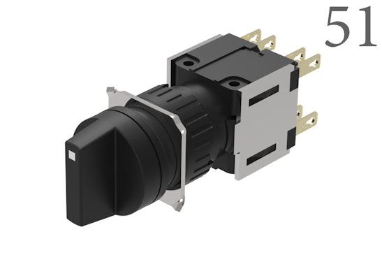 Series 51 Selector switch with black lens (BR51_KS_01_00180)