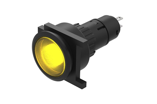 Series 61 Indicator with yellow round lens(HMI Series) (BR61_KS_01)