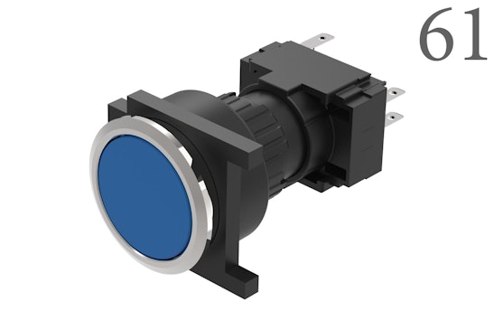 Series 61 Push button blue lens (BR61_KS_01)